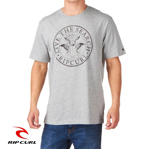 Mens Rip Curl Rocket To RC T-Shirt - Cement Marle