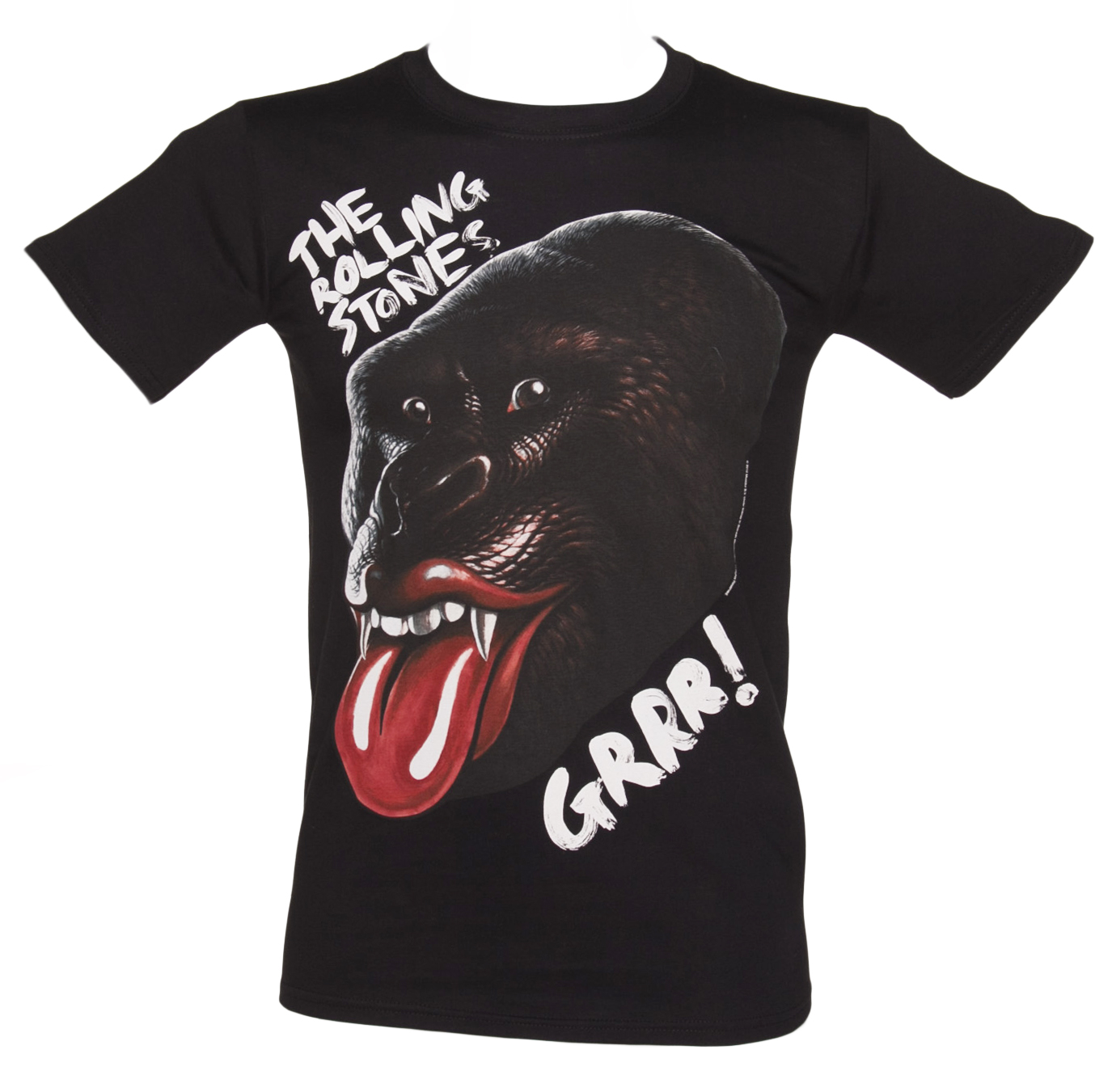 Mens Rolling Stones Grrr Black Gorilla
