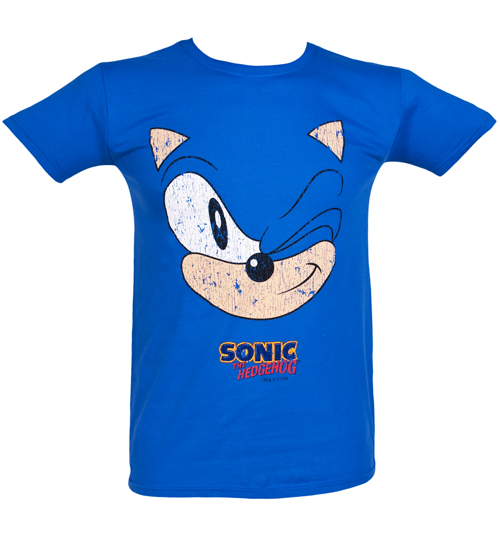 Mens Sonic The Hedgehog Blue T-Shirt