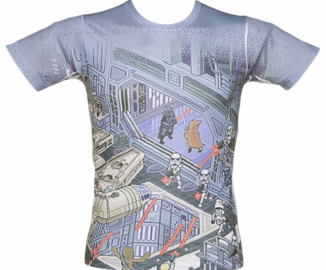 Mens Star Wars Hangar Pixels Sublimation T-Shirt