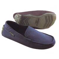 mens Suede Pillowstep Mocc W/Driver Sole Navy Large