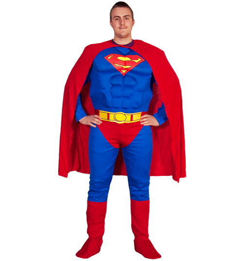 Mens Superman Fancy Dress Costume