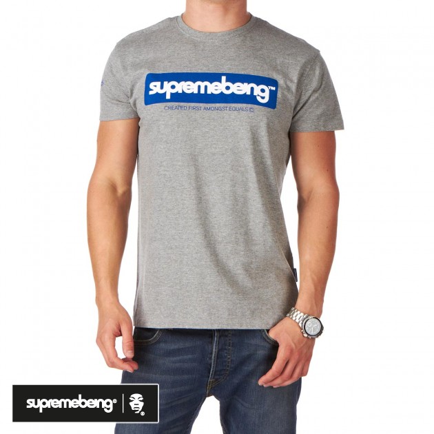 Mens Supremebeing Boxmodified T-Shirt - Grey Marl