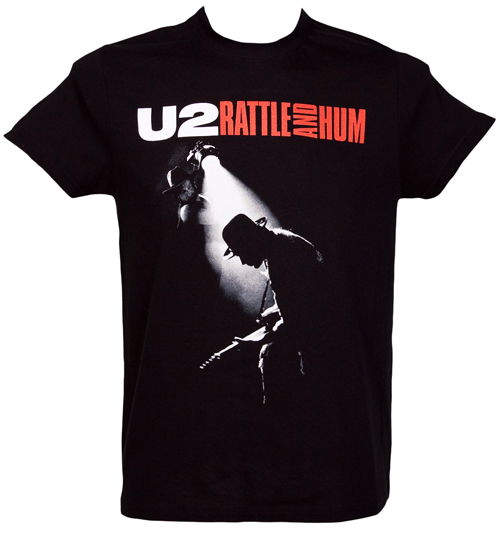 mens U2 Rattle And Hum Black T-Shirt
