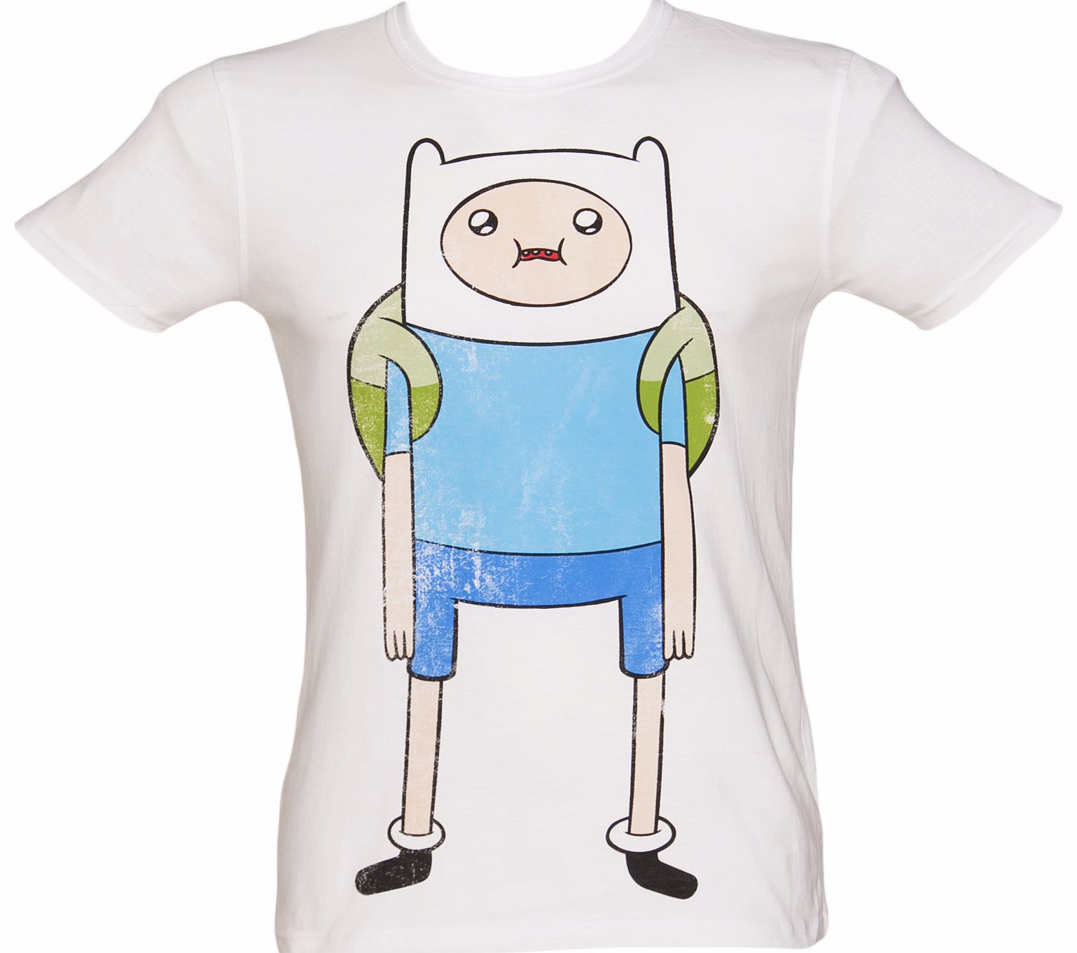 Mens White Adventure Time Finn T-Shirt