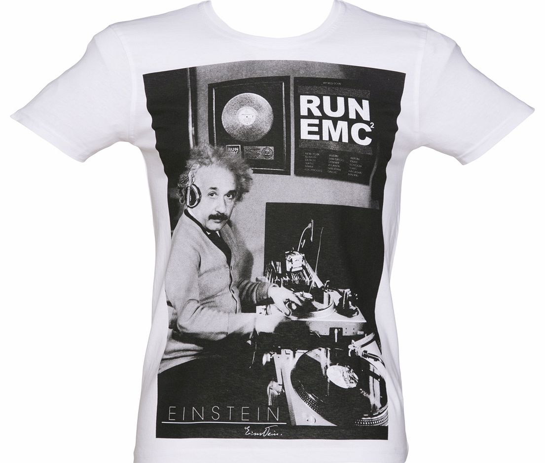 Mens White Einstein Run EMC T-Shirt