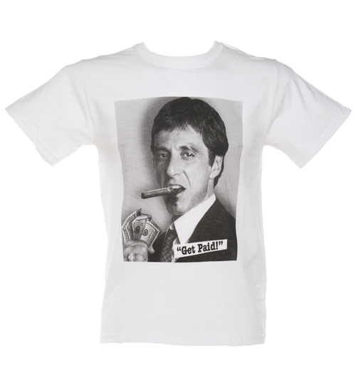 White Get Paid Scarface T-Shirt