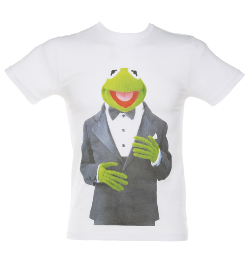 Mens White Kermit Tuxedo T-Shirt