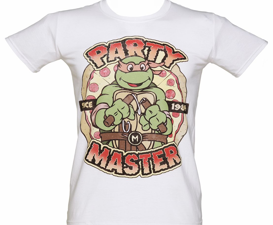 Mens White Party Master Michaelangelo Teenage