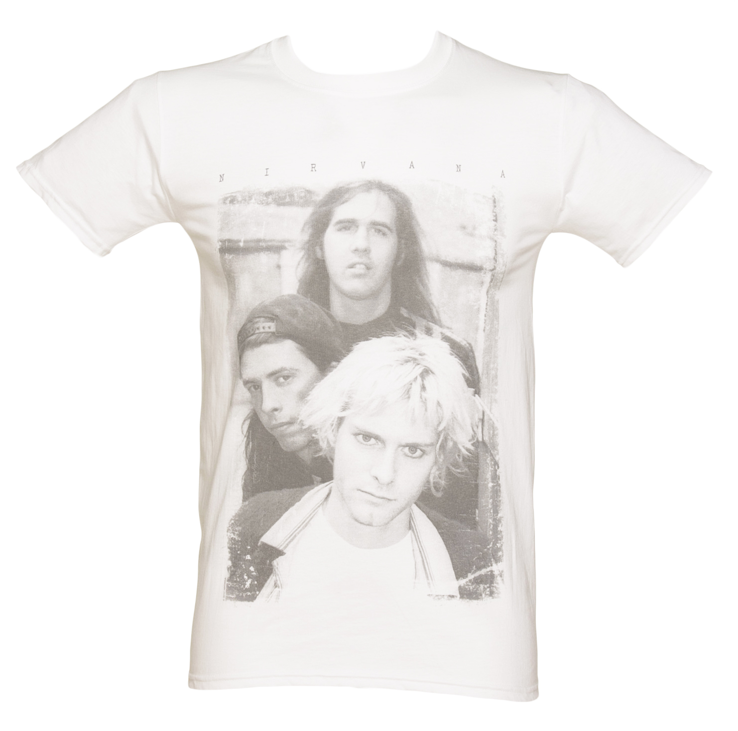 Mens White Photographic Nirvana T-Shirt
