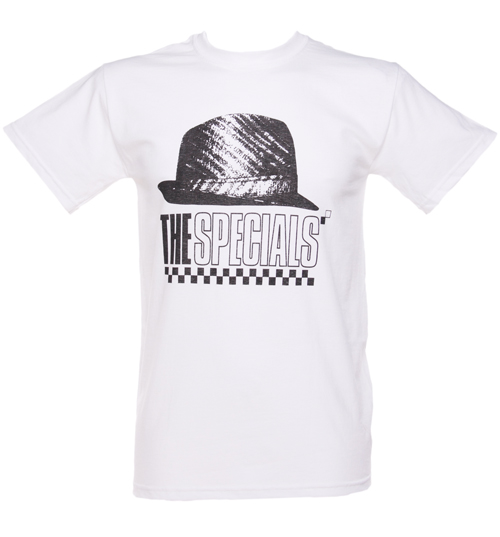 Mens White Specials Hat T-Shirt