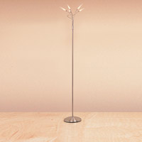 5 Light Floor Lamp Satin Chrome Finish
