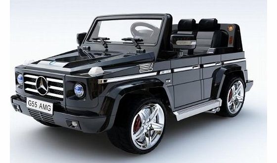 Mercedes-Benz Mercedes G55 AMG SUV - Licensed 12v Electric Kids Ride on Jeep (Black)