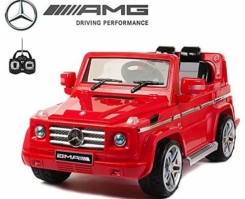 Mercedes-Benz Mercedes G55 AMG SUV - Licensed 12v Electric Kids Ride on Jeep (Red)