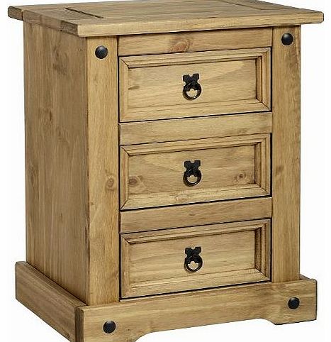 Mercers Furniture Corona 3-Drawer Bedside
