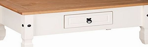 Mercers Furniture Corona Coffee Table, Wood, Cream/Antique Pine