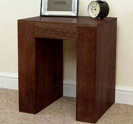 Mercers Furniture Mantis Dark Solid Mango Wood Bedside Cabinet / Side End Lamp Table