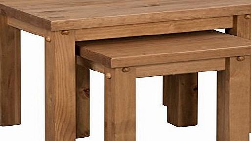 Mercers Furniture Tortilla Nest of Tables, Wood, Antique Pine