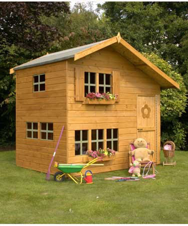 Mercia Garden Products Bramble Cottage Wooden Two Storey Playhouse