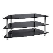 Mercury 3 shelf Corner TV Unit, Black