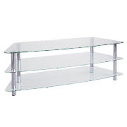 Mercury 3 shelf TV Unit, Clear Glass