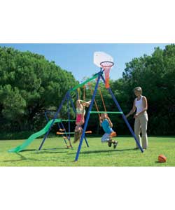 Mercury Gym Set with Free Football Goal and Swing
