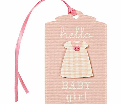 Meri Meri Baby Girl Gift Tag, Pink