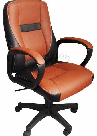 Meriden Furniture Brand New Design swivel PU Leather Black Color Office Chair MOO19BK