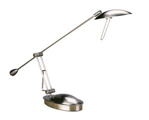 Merit satin chrome table lamp