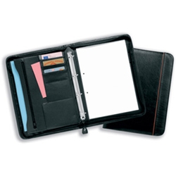 Zipped PVC Conference Folder Black A4