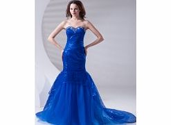 MERMAID Backless Beading Sequins Sweep Train