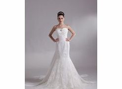 MERMAID Pleated Sweetheart Backless Crystal