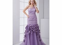 MERMAID Sloping-shoulder Dropped Pleat 3D-flower