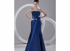 MERMAID Strapless Backless Pleat Crystal Button