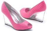 EyeCatchShoes - Womens Sierra Wedge Shoes Fushia Size 8