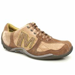 Male Circuit Grid Suede Upper in Beige and Brown