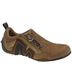 Merrell Male Ell Relay Kick Waxy Leather Upper Fashion Trainers in Brown