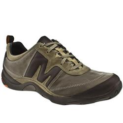 Merrell Male Merrell Bypass Leather Upper Fashion Trainers in Khaki