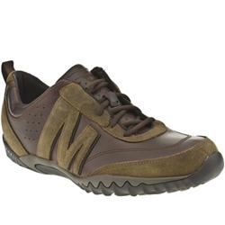 Merrell Male Merrell Moto Leather Upper in Dark Brown