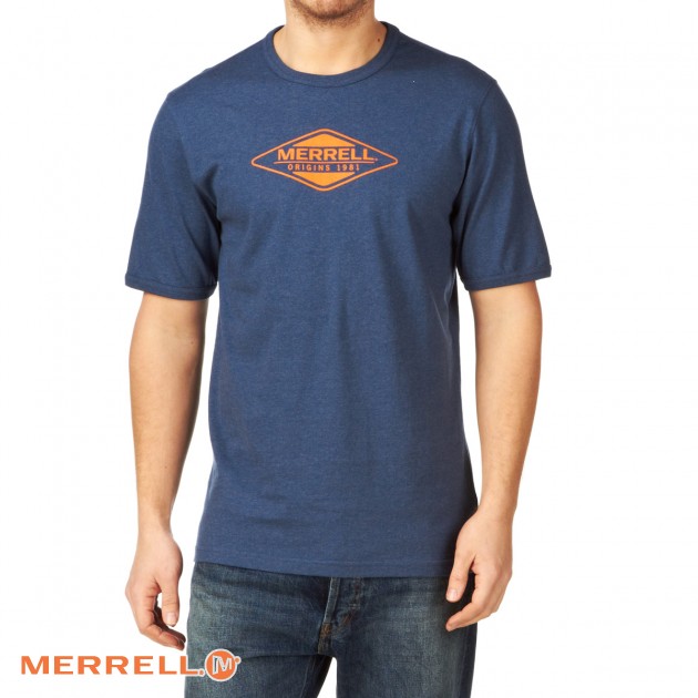 Merrell Mens Merrell Ringer T-Shirt - Deep Sea Heather