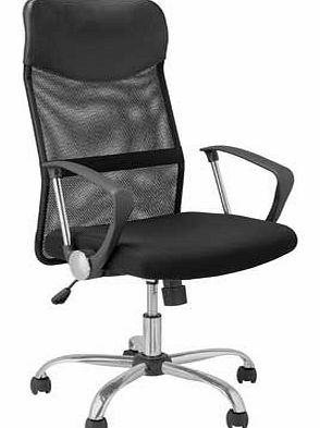 Mesh and Leather Effect Headrest Office Chair -