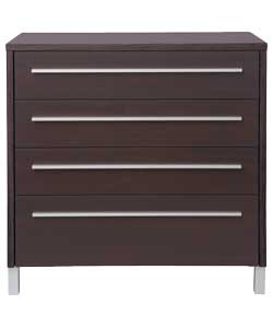 Messina 4 Drawer Chest - Dark Maple