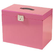 metal Box File Pink