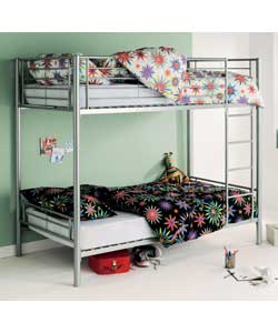 Metal Bunk Bed Frame - Silver Express Delivery