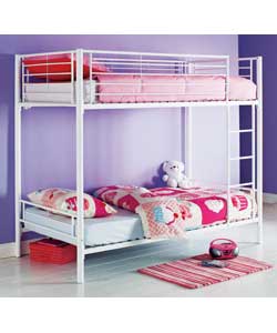 Bunk Bed with Trizone Mattress - White