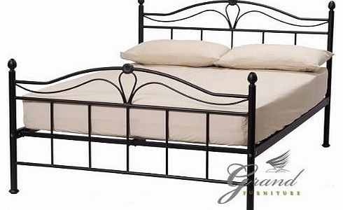Metal Day Beds Exclusive Apollo French Style Black Double Metal Bed Frame King Size Bedstead (Double)