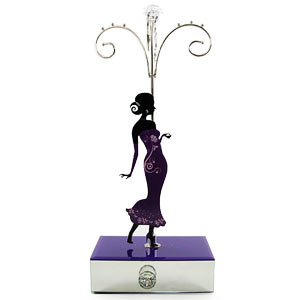 Metal Lady Purple Jewellery Hanger and Box