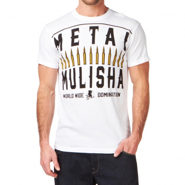 Metal Mulisha Mens Metal Mulisha Loaded Custom T-Shirt - White