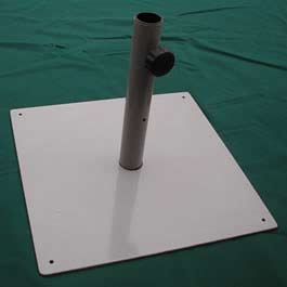 Metal Parasol Base 12kg - Grey- 38mm tube