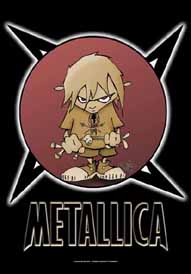 Metallica Bad Angry Kid Textile Poster